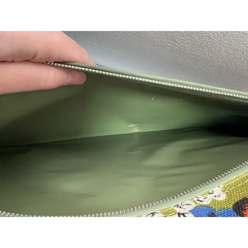 Vintage 1960s Floral Green Bantam Travel Bag Suitcase Retro Mod